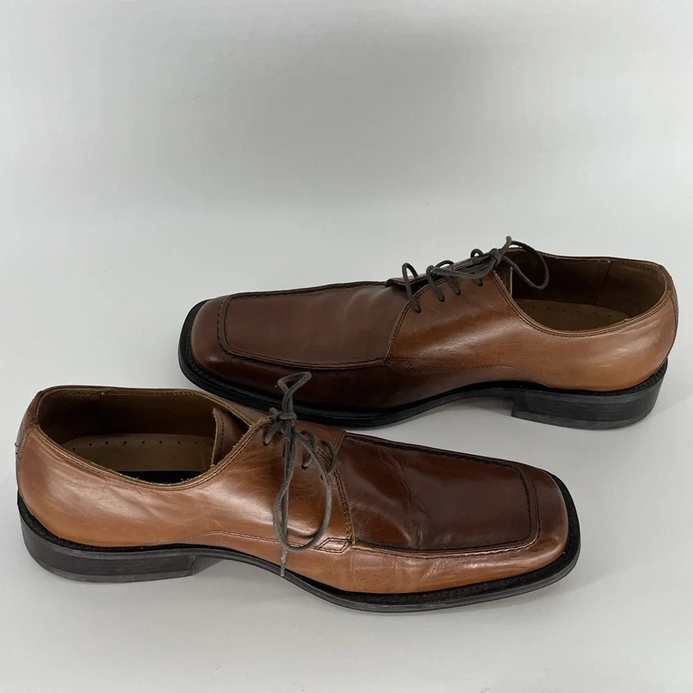 Kenneth Cole New York Men's Brown Leather Oxford Dress Shoes Size 10 -‎ M71174
